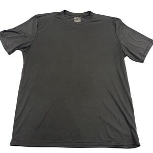 Port Company Mens Dark Gray T Shirt Size L Polyester Athletic Performance Tee